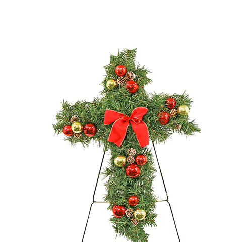 Web Exclusive - 22" Cross with ornaments