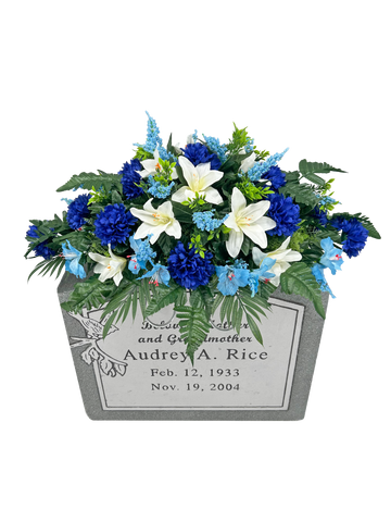Deluxe Monument Saddle Carnation & Lily
